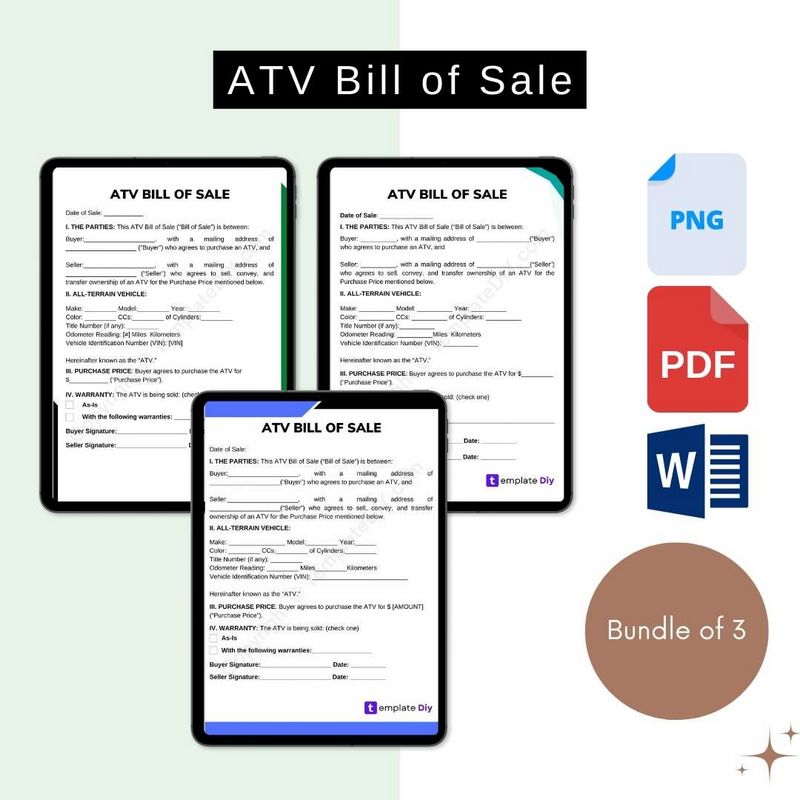 Bike Proof Of Sale Form Design Template