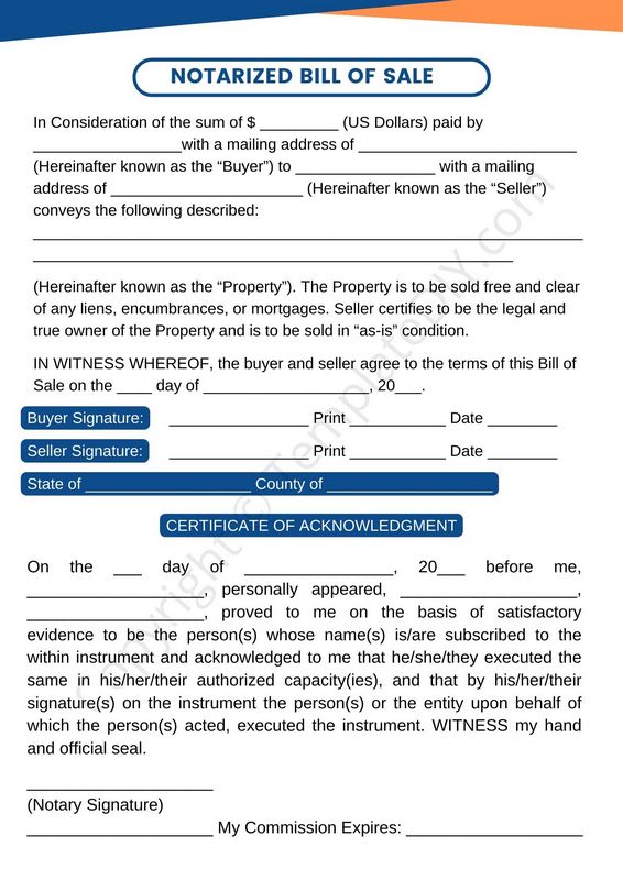 Motorcycle Proof Of Sale Type Design Template